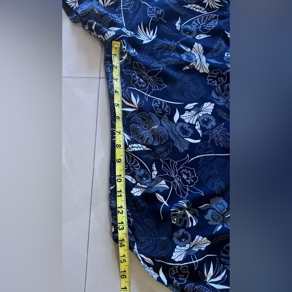 Womens Summer Tops - Blue Blouse / Shirt - Elastane - Floral - Casual Free Plane - Picture 7 of 16